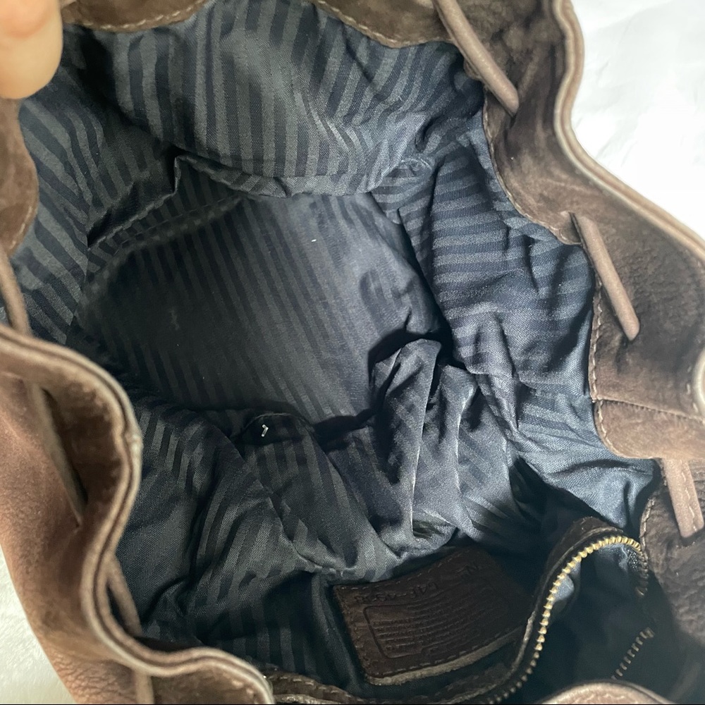 Coach Brown Leather Drawstring Backpack - Picture 5 of 7